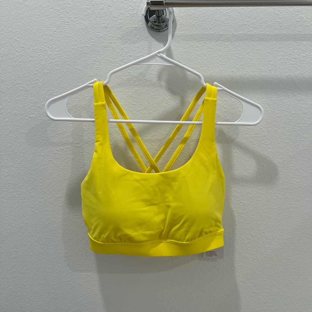 Lululemon energy bra sonic yellow